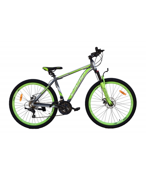 Bicicleta MTB Camp XC 4.1, roata 27.5", aluminiu , frana pe disc mecanica, culoare gri/galben , cadru 18"