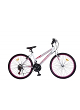 Bicicleta MTB Dame Vision Venus Culoare Alb/Roz Roata 24" Otel