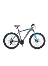 Bicicleta KRON XC 100, aluminiu, frane hidraulice, roata 27.5", 21 viteze, cadru 18", culoare gri/albastru