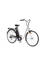 Bicicleta electrica E-Bike, ZT-32A, Barcelona, Li-Ion, roata 26", 250W, 36V, 9ah, culoare alb