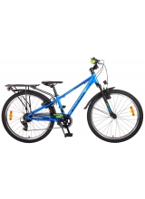 Bicicleta Volare Cross pentru copii - Baieti - 24 inch - Albastru - 6 trepte - Prime Collection culoare Albastru