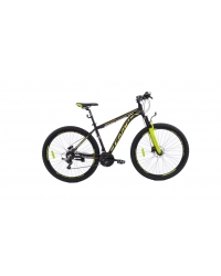 Bicicleta MTB Camp XC 200, roata 27.5", aluminiu, frana pe disc hidraulica, culoare galben/negru, cadru 20"