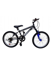 Bicicleta Tec Crazy GT, suspensie fata, culoare negru/albastru, roata 20, cadru otel