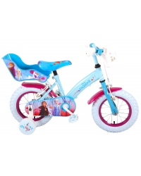 Bicicleta pentru copii Disney Frozen 2 - Fete - 12 inch - Albastru / Violet - 2 frane de mana culoare Albastru